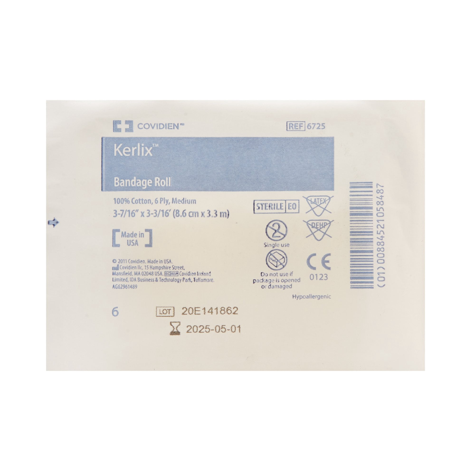 Kerlix Bandage Gauze Roll, Sterile, 6-Ply Dressing, 3 4/10 in x 3 6/10 yds, 96 Ct