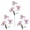 Light pink, variant on 3Pieces Bright Grape Irises Silk Flower Faux Floral Stems Flexible Blossomy Arrangement For Table Decors
