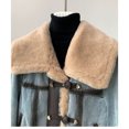 thumbnail image 3 of Chaqueta vaquera de piel de cordero para mujer, abrigo vaquero grueso y cálido con diseño de oveja, forro de lana, abrigos vaqueros Sherpa con bolsillo para prendas de vestir exteriores más gruesas, 3 of 5