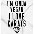 thumbnail image 2 of Vegan Love Karats Funny Diamond Lover Women's Graphic T Shirt Tees Brisco Brands X, 2 of 5