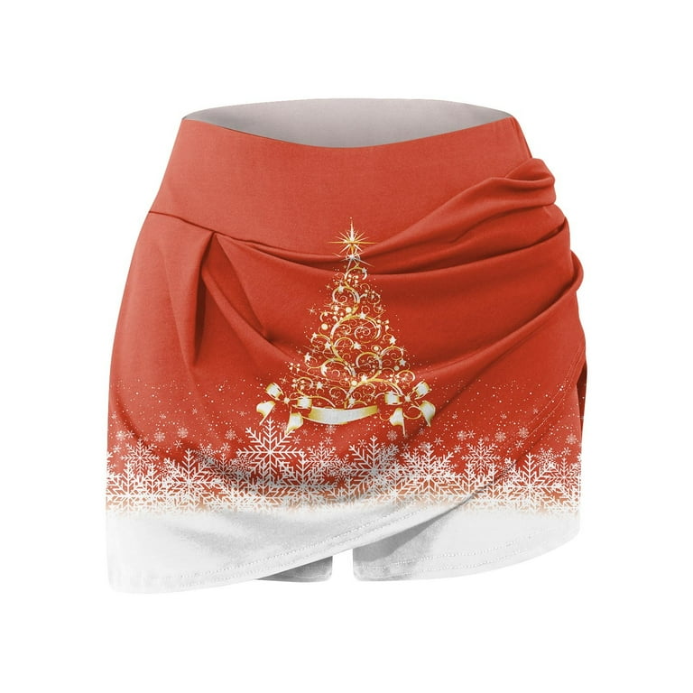 PURJKPU Christmas Skorts Skirts for Women In Clothing Pleated Tennis Skirts for Women High Waisted Christmas Skirt Athletic Golf Skort Saffron XL Walmart