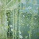 thumbnail image 2 of Cortina de ventana de gasa de tul con estampado floral Panel de cortina transparente 200x100CM Verde, 2 of 6