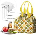 thumbnail image 4 of Boho Bohemia Flower Drawstring Lunch Bag Women - Drawstring Lunch Bag Insulated for Work Office - Stain-Resistant Large Lunchbags for Women with Multi-Pockets, 4 of 6