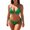#302-Green, variant on AUNVITO Women's Solid Color Two-Piece Swimsuit Padded Stylish Tie-Side Cut-Out Open Back Strappy Stylish Beach Vacation Style