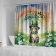 thumbnail image 4 of Happy St. Patrick’s Day Manx with Green Hat Shamrocks Rainbow Shower Curtain Cat Lover Kitten Owner Gifts Waterproof Bathroom Bathtub Curtain - 03007, 4 of 5