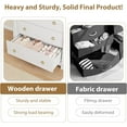 thumbnail image 6 of 3 Dresser for Bedroom, 29.3 in Tall Drawer Dresser with Storage Freestanding, Wooden Closet Storage Chest for Living Room, Bedroom, Entryway, White, 6 of 8