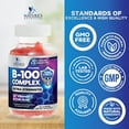 thumbnail image 4 of B Complex Gummy with Vitamin C & Folic Acid, Extra Strength Vitamin B Gummies Supplement with Niacin, B6, Folic Acid, Super B12, Biotin, Nature's Energy Immune Support Supplements - 60 Gummies, 4 of 11