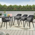 thumbnail image 2 of Christopher Knight Home Dahlia Outdoor Modern Dining Chair (Set of 4) by  - 22.50" W x 21.50" D x 33.00" H Teal, 2 of 5