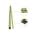 thumbnail image 2 of Corbata de lunares para hombres INSPIRE CHIC, juego de clip de corbata, gemelos y pañuelo de bolsillo para negocios y bodas, verde café, 2 of 6