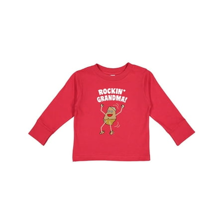 

Inktastic Rockin Grandma White Text Gift Toddler Toddler Girl Long Sleeve T-Shirt