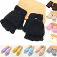 thumbnail image 4 of Dyfzdhu Besufy Women Winter Warmer Gloves Coral Fleece Hand Wrist Fingerless Mitten Beige, 4 of 4