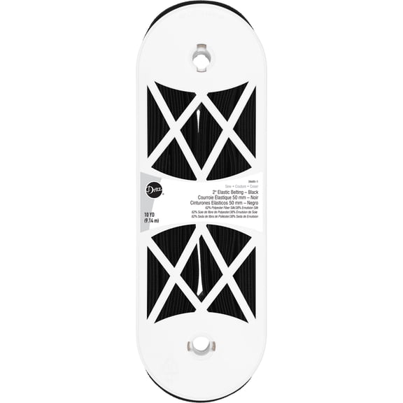 Dritz 2" Elastic Belting, Black, 10 yd