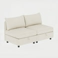 thumbnail image 4 of Modern Fabric Modular Sectional Sofa 220cm for Living Room with Storage, 4 of 15