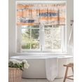 thumbnail image 6 of Orange Abstract Texture Kitchen Valances for Windows Modern Retro Mottled Valance Curtains&nbsp; for Kitchen /Living Room/Bedroom/ Bathroom Decor, 42"x12 " ,Rod Pocket 1 Panel, Blue Beige, 6 of 7