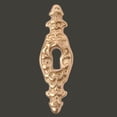 thumbnail image 2 of Renovators Supply Cast Brass Decorative Keyhole Cover Escutcheon Plate 3 3/16" H x 1" W. Faucet Plate Cabinet Door Key Plate Dresser Key Plate Door Hardware Locks Cover, 2 of 7