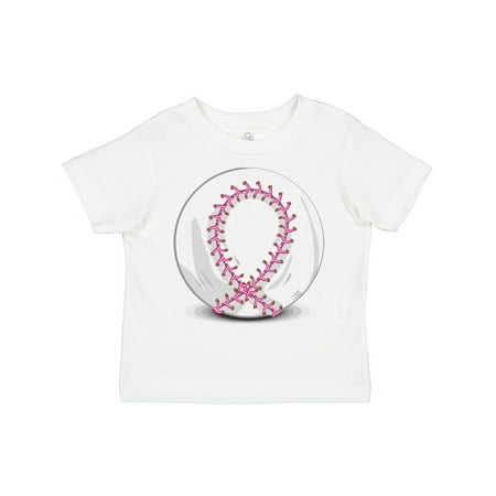 

Inktastic Pink Breast Cancer Ribbon Baseba Gift Toddler Boy or Toddler Girl T-Shirt