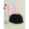 thumbnail image 4 of Toddler Little Girl Halloween Skirt Outfit Boo Sweatshirt Pullover Long Sleeve Shirt Tutu Tulle Dress Fall Clothes 1-6T, 4 of 8
