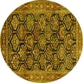 thumbnail image 1 of Ahgly Company Indoor Round Persian Yellow Traditional Area Rugs, 8' Round, 1 of 4