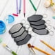thumbnail image 2 of 60 Piezas Motel en Blanco Vintage Retro Sublimation Ornament Blanks Rhombus Llaveros para Vinilo DIY Equipaje, Negro, 2 of 7