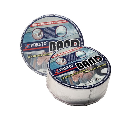 Banda Impermeabilizante Presto Band 5 Cm X 10 M Cero Goteras Presto PRESTO BAND 5X10