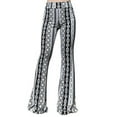 thumbnail image 3 of Flare Bell Bottom Pants for Women High Waist Jogging Trousers Ladies Wide Leg Leggings Palazzo Pants Yoga Leisure Casual Lepoard Plaid Long Pants, 3 of 3