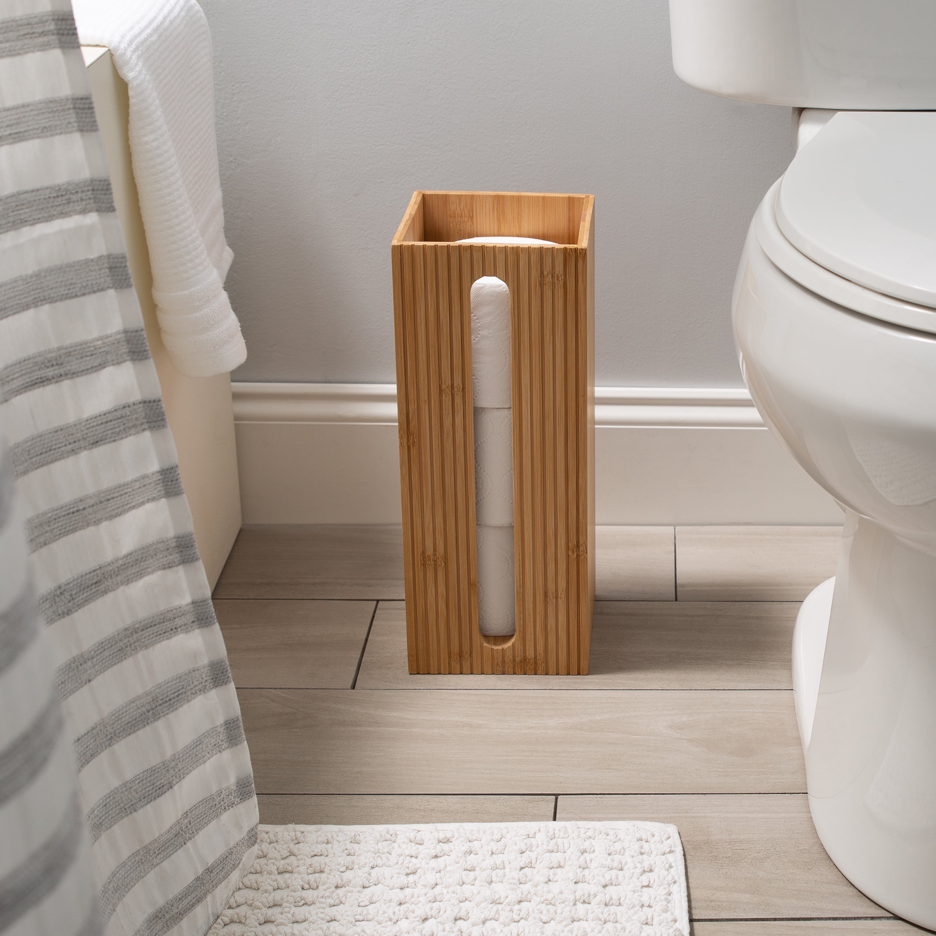 Bath Bliss Square Bamboo Toilet Paper Reserve, 1 Pack