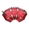 KKmoom Red Pine Concertina Accordion 20-Button 40-Reed 2.5 Octave Range Anglo Style with Carrying Bag