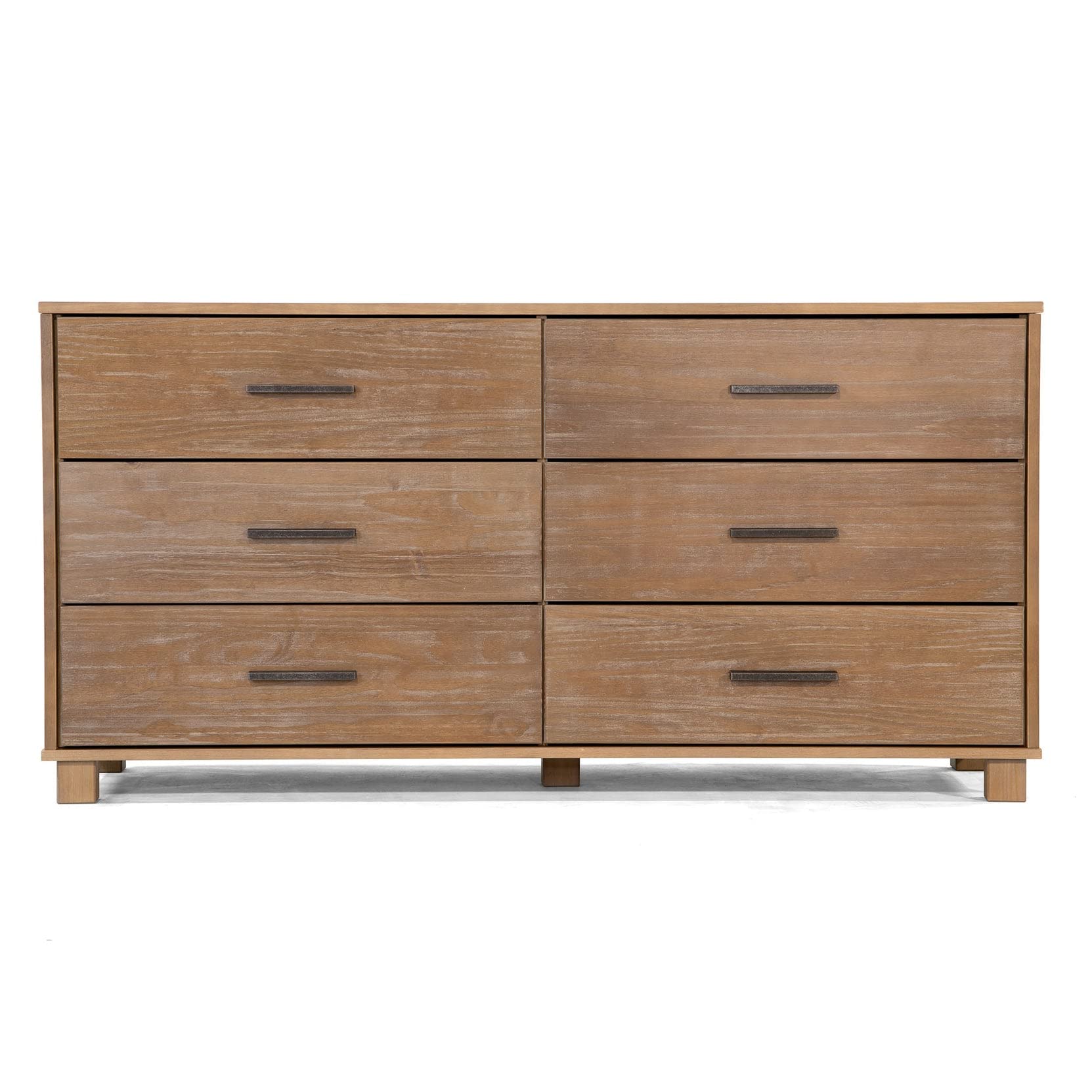 Grain Wood Furniture Loft 6-Drawer Dresser, Solid Wood with Weathered Pine Finish