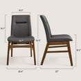 thumbnail image 5 of CHUN YI Modern Farmhouse Faux Leather Dining Chairs, Upholstered Kitchen Chairs, Set of 2, Gray, 5 of 8