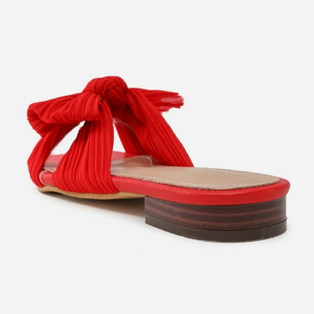 

Gubotare Ladies Slippers Women s Wedge Sandals With Pearls Across The Top Platform Sandals High Heels Red 8