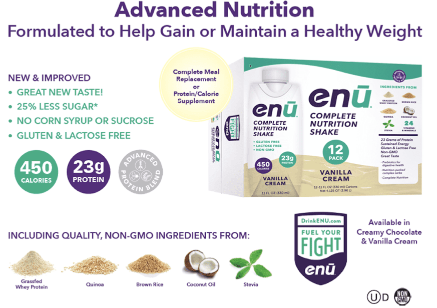 ENU Meal Replacement Shakes for Weight Gain, 23g Protein ...