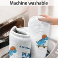 thumbnail image 5 of Dinosaur and Skateboard White Pattern Non Slip Microfiber Bathroom Rugs, Soft Rubber Backing Bath Mats for Bathroom Floor Tub and Shower,24"x60", 5 of 5