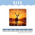 thumbnail image 2 of 12 Inch Wall Clock Battery Operated Square Clock Decorative for Office, Kitchen, Outdoor, Living Room，Antlers Hugging Sunset Silhouette Pattern, 2 of 4