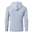 thumbnail image 5 of Weilanxin Mens Hooded Sweatshirt Casual Long Sleeve Drawstring Waffle Knit Pullover Hoodies Gray M, 5 of 8