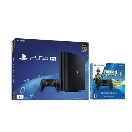 PlayStation 4 Pro 1TB Jet Black 4K HDR Gaming Console With an Extra Fortnite Neo Versa DualShock 4 Wireless Controller Bundle