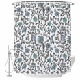 thumbnail image 2 of Boho Leaf Waterproof Fabric Shower Curtain,Teal Green Spring Farmhouse Pastoral Tribal Waterproof Fabric Shower Curtain for Bathroom Curtains Bathtubs Shower Curtains with 12 Hooks Stall 54x78in, 2 of 8