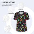 thumbnail image 3 of KLL Colorful Geometric Figures for Men's Baseball Shirts,Short Sleeve Casual Shirts Button Down Shirt for Men Beach Summer Wedding Shirt-Small, 3 of 7