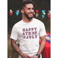 thumbnail image 2 of Happy July 4Th! T-Shirt Men -Image by Shutterstock, Male 5X-Large, 2 of 4