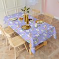thumbnail image 3 of Purple Cartoon Unicorn Rainbow Cloud Star Rectangle Tablecloth 60"x120",Waterproof Polyester Rectangle Table Cloth, Wipeable Spillproof Polyester Tablecloth for Dining, Camping, Indoor and Outdoor, 3 of 5