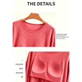 thumbnail image 5 of ZDNIXIAN Women Round Neck Long Sleeve Basic Top ,Soft Stretchy Slim Fit Solid Layering T-Shirt, Casual Crew Neck Base Layer Blouse, Lightweight Breathable Long Sleeve Undershirt, 5 of 5