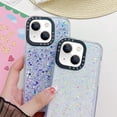 thumbnail image 5 of Compatible with iPhone 14 Luminous Case Glow in The Dark Noctiluncent Fluorescent Case for Women Girls Glitter Bling Sparkling Slim Soft Bumper Protective Shockproof Phone Cover,Purple, 5 of 11