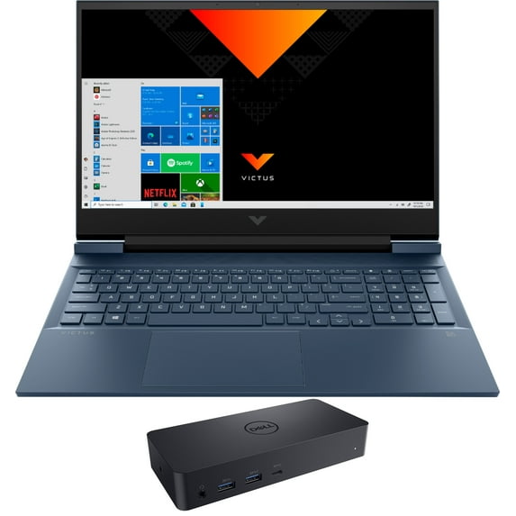 HP Victus 16z Gaming & Entertainment Laptop (AMD Ryzen 5 5600H 6-Core, 16.1" 60Hz Full HD (1920x1080), NVIDIA RTX 3050 Ti, 32GB RAM, 2x512GB PCIe SSD (1TB), Win 11 Home) with D6000 Dock