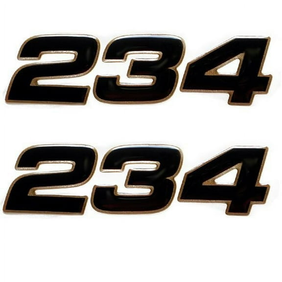 Mako Boat Number Decal 138304 | 234 Gold / Black 5 1/2 Inch (Pair)
