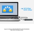 thumbnail image 4 of Monstrate Carcasa de aleación para disco duro, almacenamiento de datos portátil SATA a USB 3,1 M2, caja protectora de transmisión rápida Cables de computadora, 4 of 6