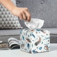 thumbnail image 6 of Fuzoiu Undersea Animals Print Tissue Box Cover Holder, Square Leather Tissue Box,PU Leather Decorative Organizer for Tabletop, Bathroom, Car, Office, 6 of 7
