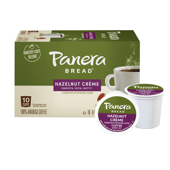 Panera Bread Hazelnut Crème Light Roast Coffee, 10 Count Single-Serve Pods