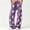Purple, variant on Womens Trendy Graphic Sweatpants Casual Baggy Elastic Waist Drawstring Wide Leg Pants Black S-3XL