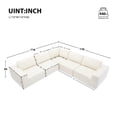 thumbnail image 3 of Harper & Bright Designs Modular L-Shaped Sectional Sofa, Upholstered Luxury Floor Couch Set, Free Combination Foam-Filled Couch for Living Room Bedroom, Beige, 3 of 18