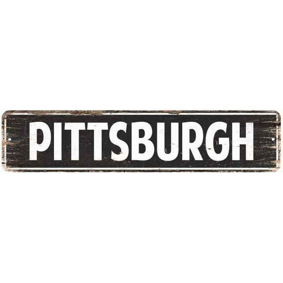PITTSBURGH Gift Cities Metal Signs Home Decor Gift 4x18 204180004063