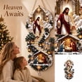 thumbnail image 4 of Jesus Light of Heaven Christmas Wall Hanging, Religious Illuminated Nativity Decor, Christmas Stairway Wall Decoration for Home Entryway, Living Room, Hallway and Seasonal Faith Display (B), 4 of 6